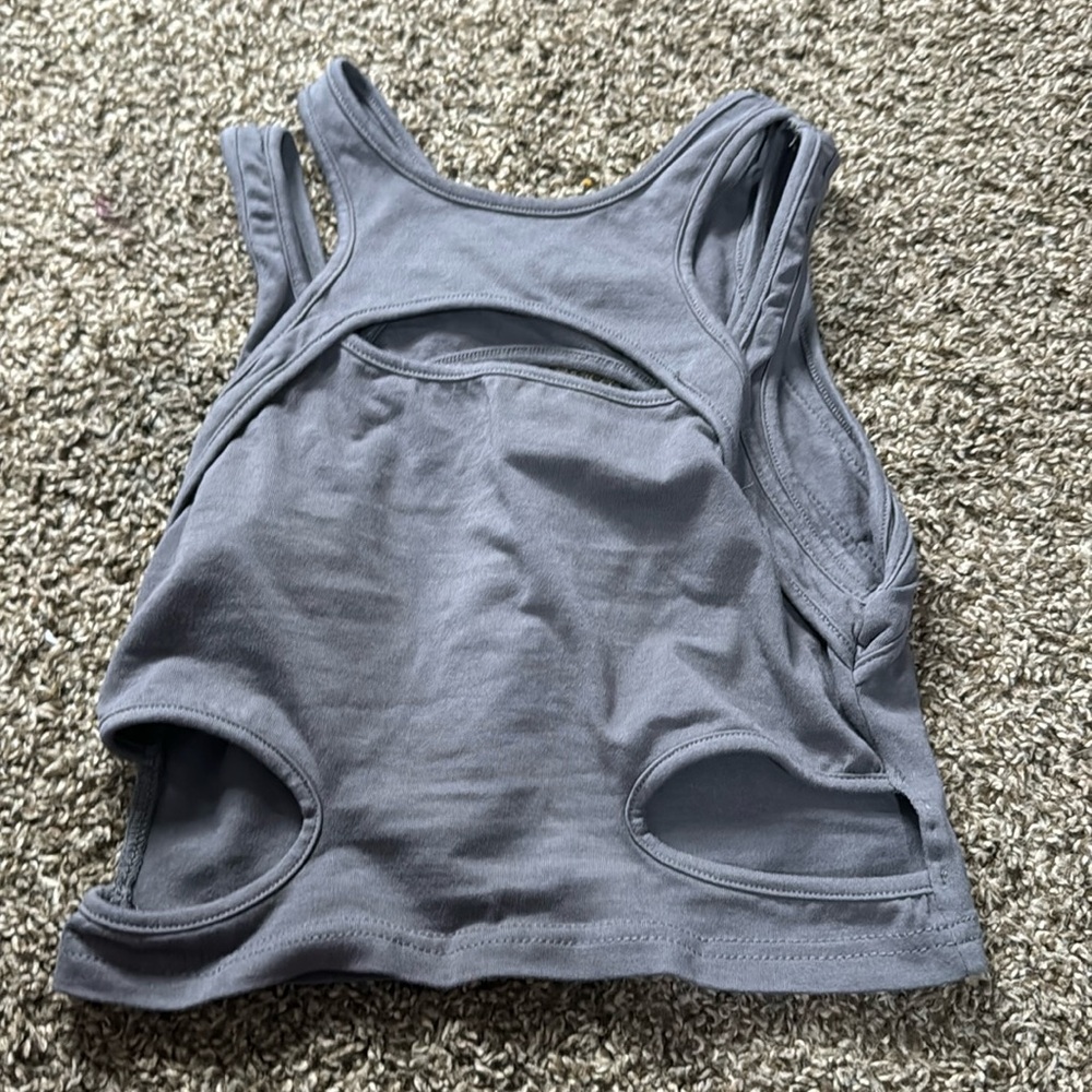 Grey Tank Crop Top
